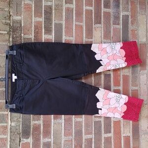 New York and Company Stretch Mid Rise Color Block Ankle Pant Size 10